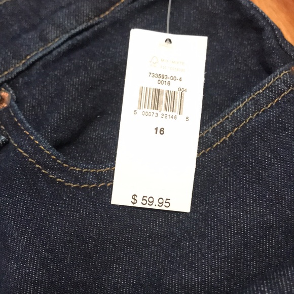 NWT Size16 Teen Boys Gap Jeans ๐ Relaxed Taper Fit ๐ Dark Wash - Picture 4 of 5